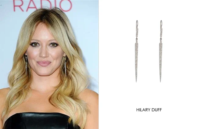 Hillary Duff wearing Renee Sheppard earrings