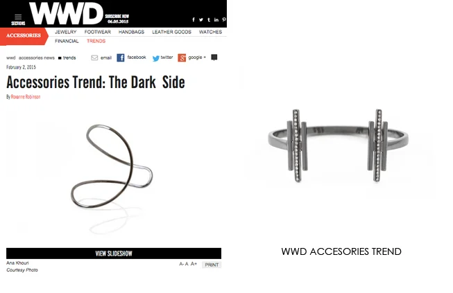 Renee Sheppard bracelet featured on WWD.com