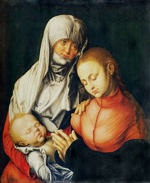 Albrecht Dürer, Virgin and child with St Anna , 1519.