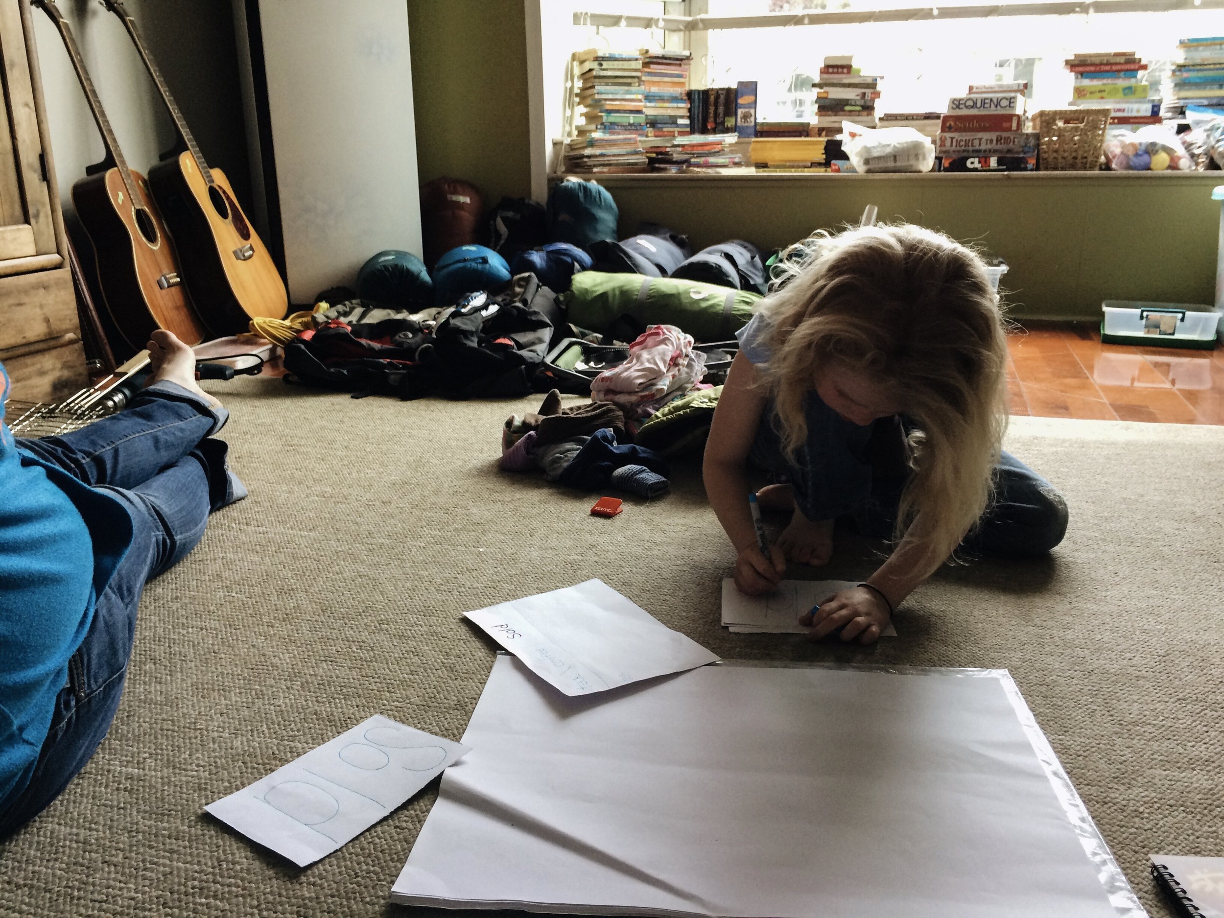 Eden, preparing signs