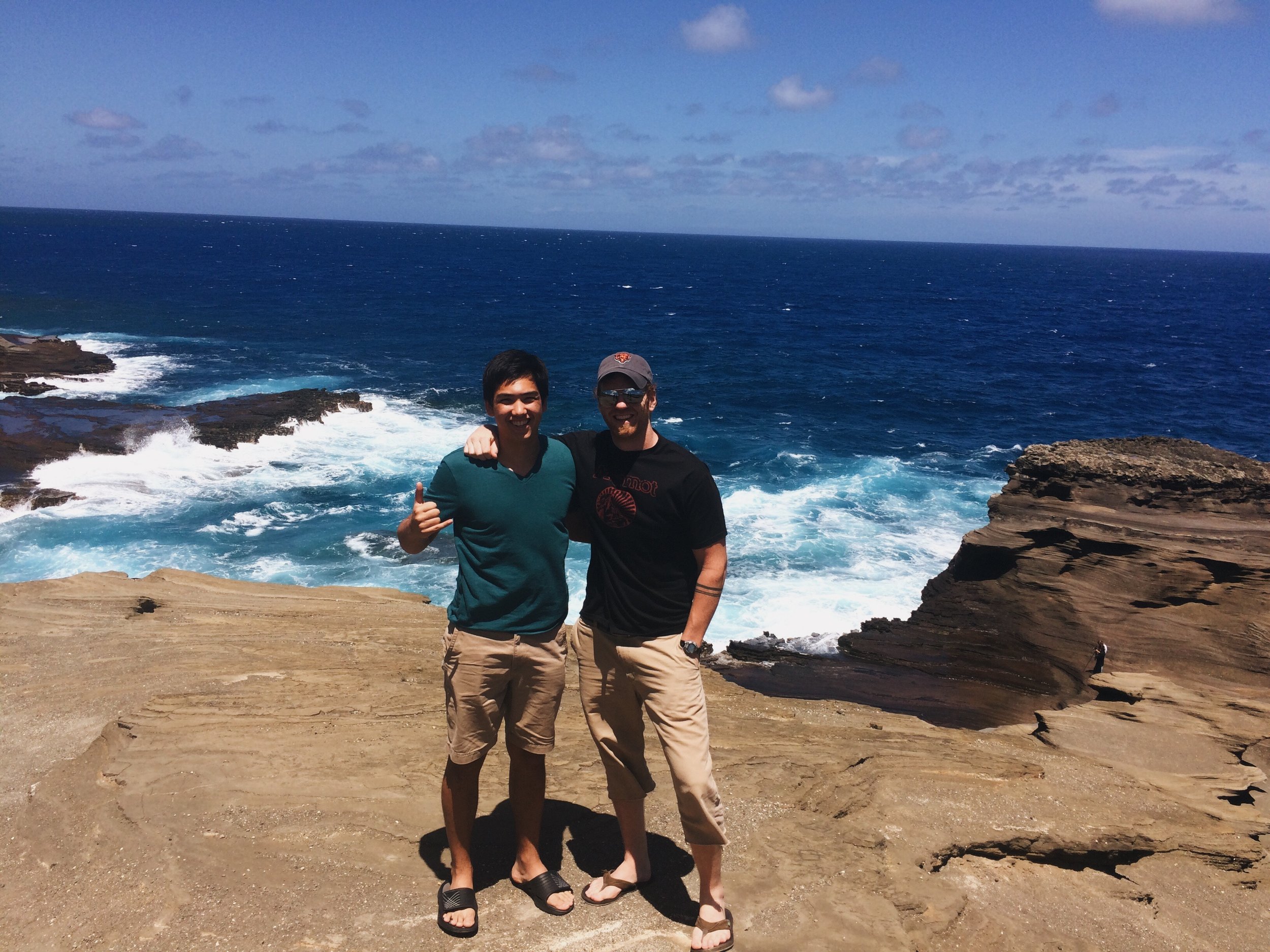 Donovan and me, when I was fortunate enough to visit him and his family in Hawaii last summer. Holy blue ocean!