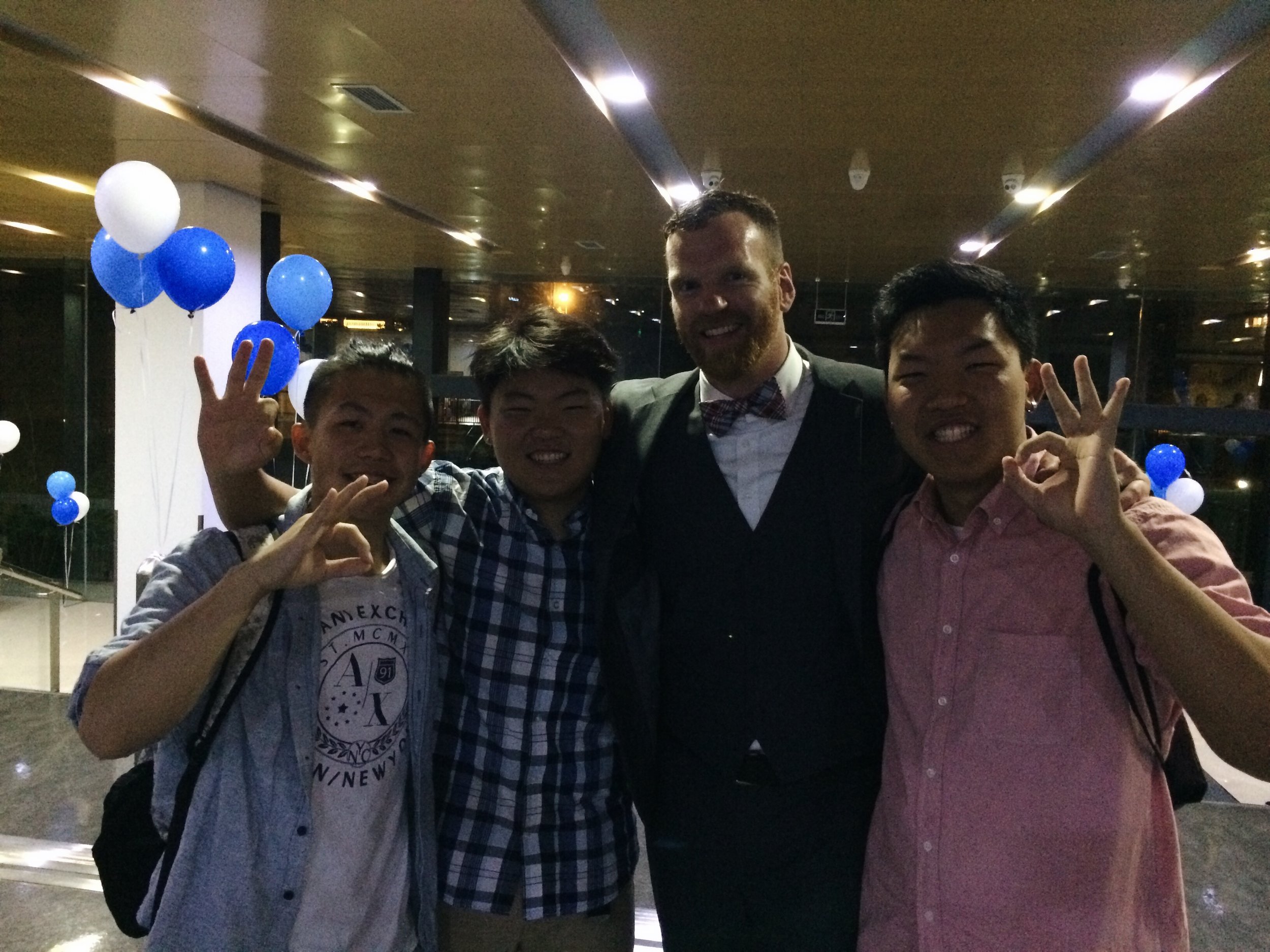 An old grad, a previous student, and the future CDIS Student Body President