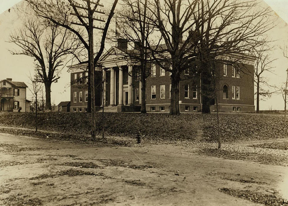 Lewis Hine caption: This is where the other children go to school. Public School: Lancaster, South Carolina, November 1908.