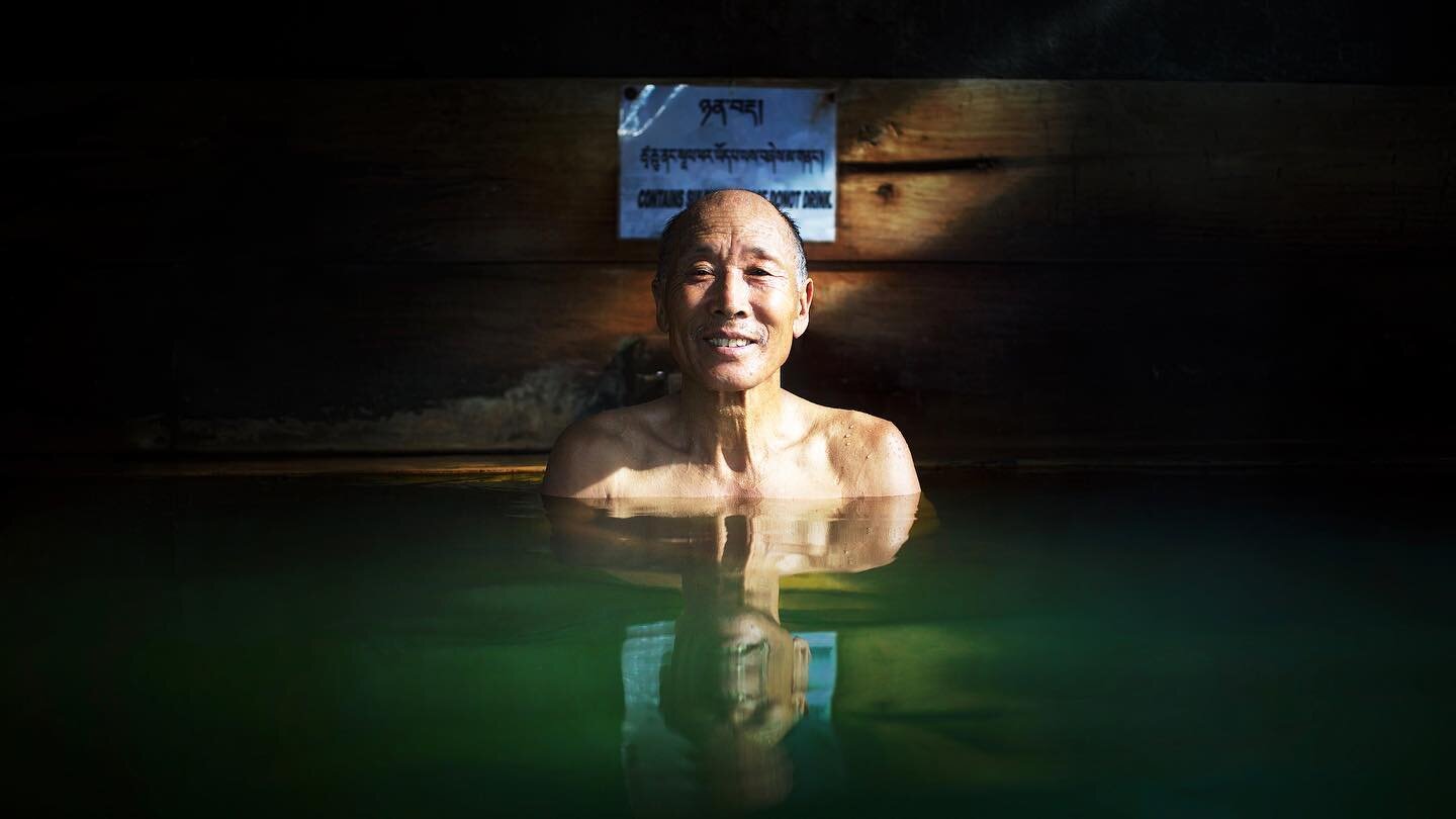 When I'm old and my bones are aching I need to remember to be more like this guy. Just take it easy. Soak my bones in these holy hot springs and be grateful they still uphold. Granted it probably took him two days to get here, but it was worth it!

G