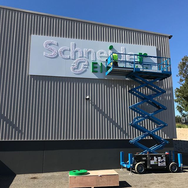 Schneider Electrical branding. #signs #LED #fabricatedletters #signinstallation