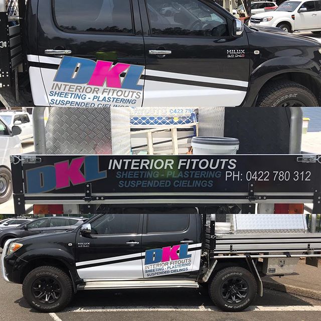 Partial wrap and tail gate this morning. #crsigns #digitalprint #signs #signshop #arlon #sutherlandshire