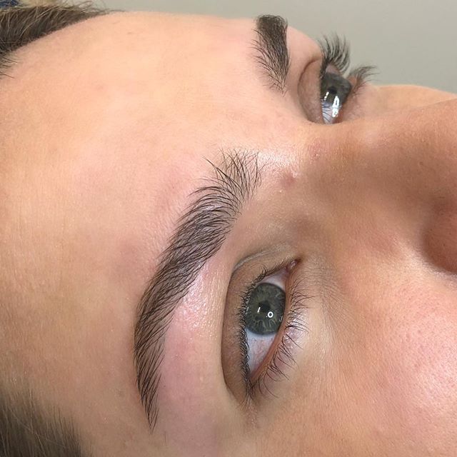 Fluffy brow wax &amp; tint for this sweet lady. 🧡