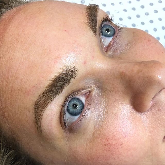 Check out my story for the before images of these beautiful blonde brows, she had a great framework to start with but her hairs were &ldquo;gappy&rdquo; so we fluffed them up with fine micro strokes in behind the natural hair to naturally fill the sp