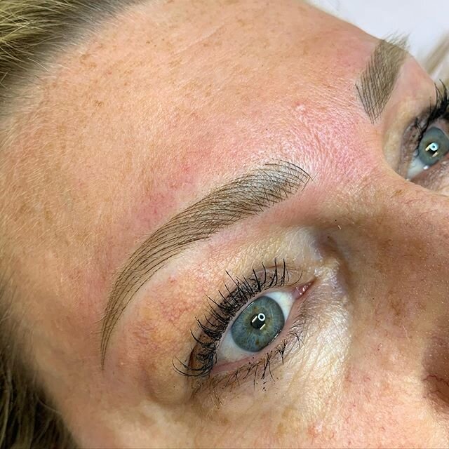 A new lease on life for these blonde brows, as we get older the hair can naturally thin, this feathered enhancement helps to fill the voids created from the hair loss. 
This colour will subside by approximately 30% resulting in soft natural looking h
