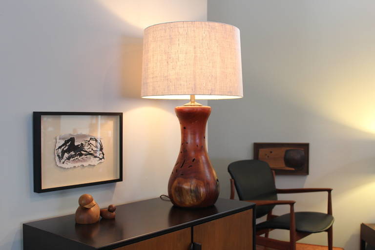 Hand Crafted Mesquite Wood Lamp, Mesquite Wood Table Lamps