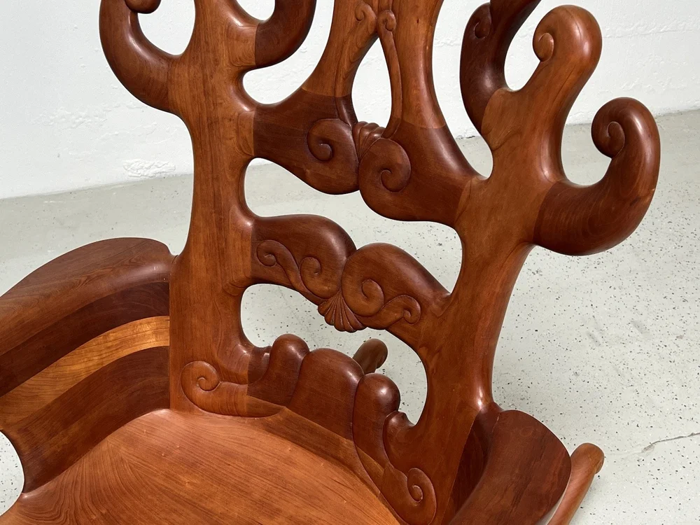 Carved Wooden Faces Rockers