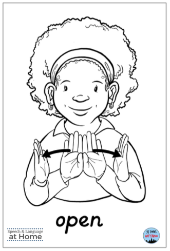 Open Sign Language Example Reduce Toddler Frustration. Signs for Daily Routines — SLP