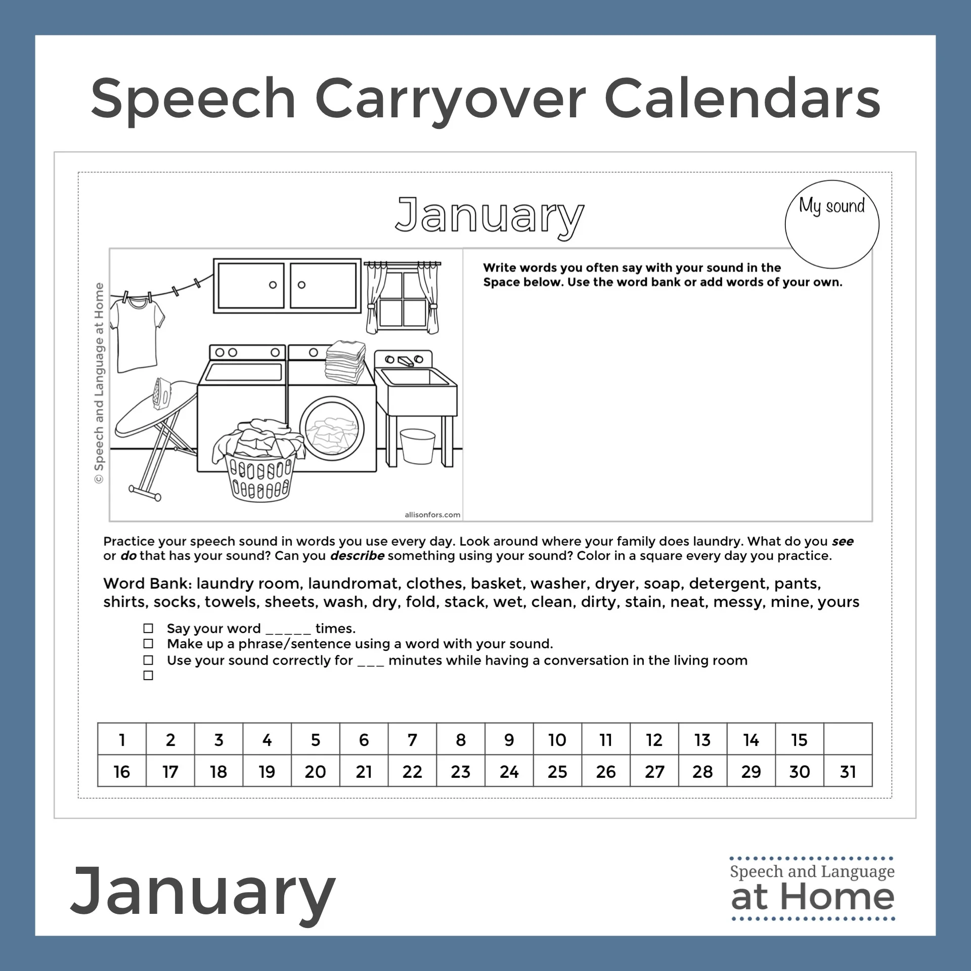 Speech Carryover Calendars Speech and Language at Home January.jpg