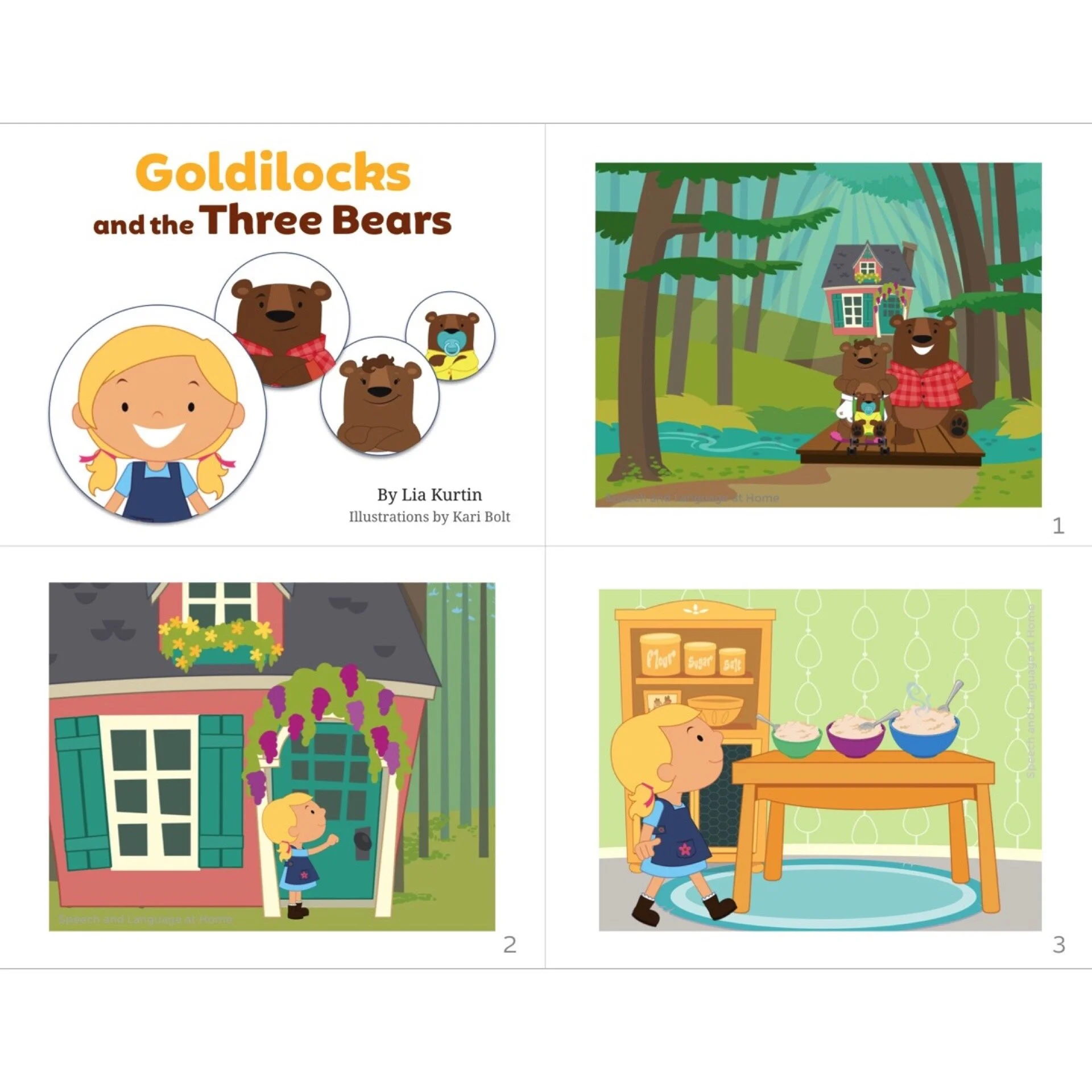 Goldilocks and the Three Bears wordless picture book. Speech activities for  preschoolers — Speech and Language at Home