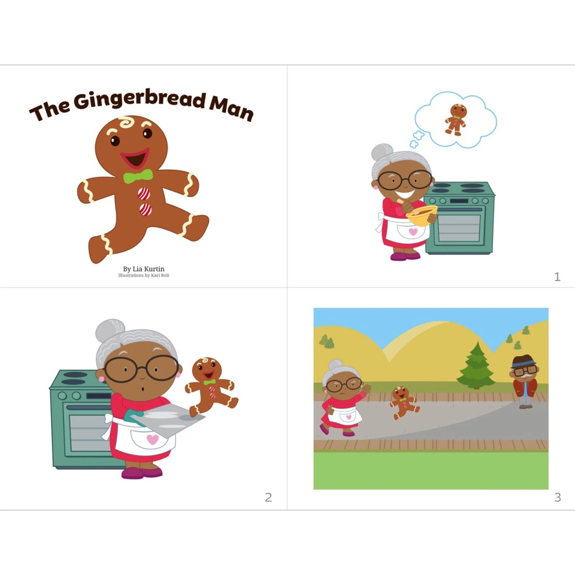 the gingerbread man wordless picture book. speech activities for