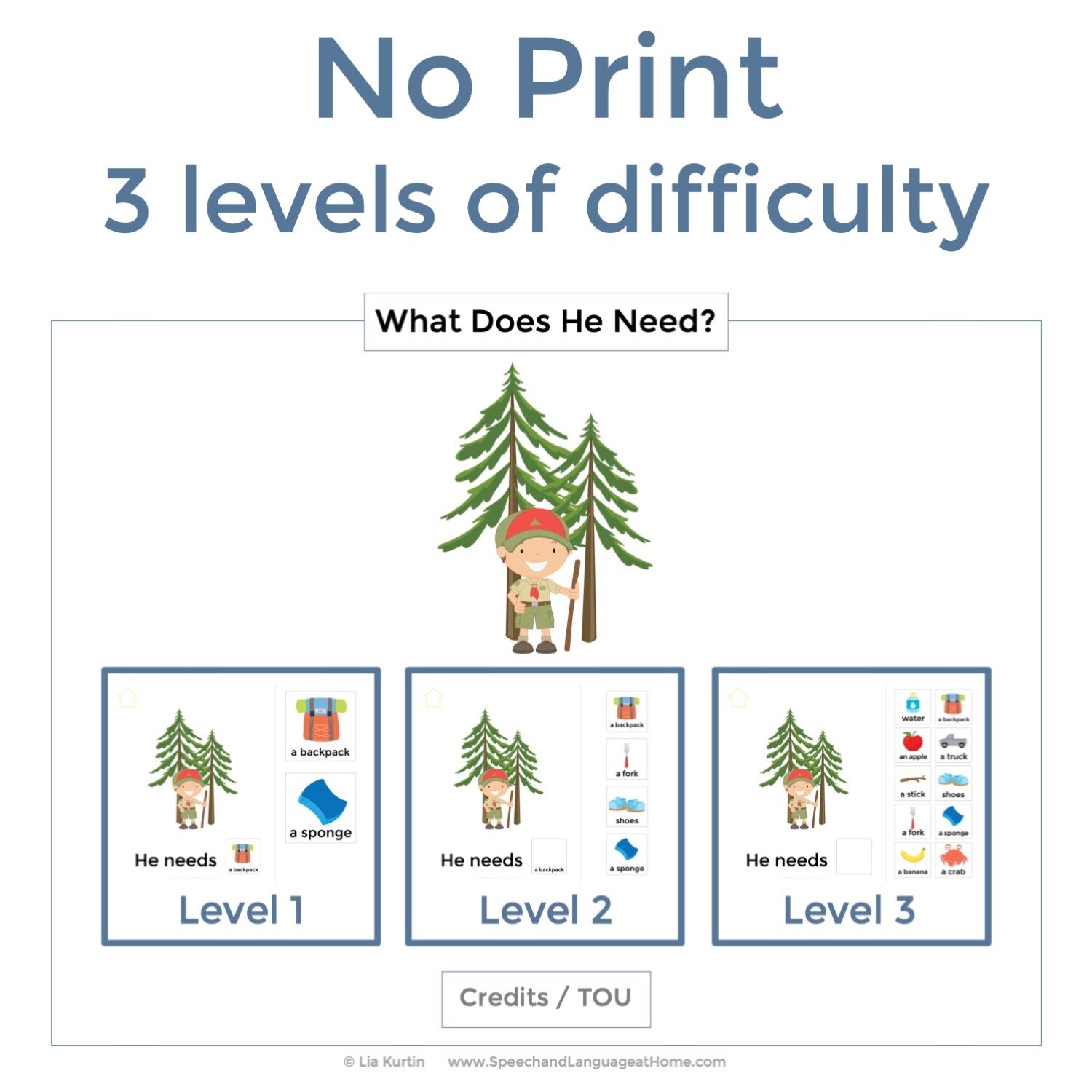 AAC Core Vocabulary Books Set 2 No Print Speech Therapy Activity Preschool