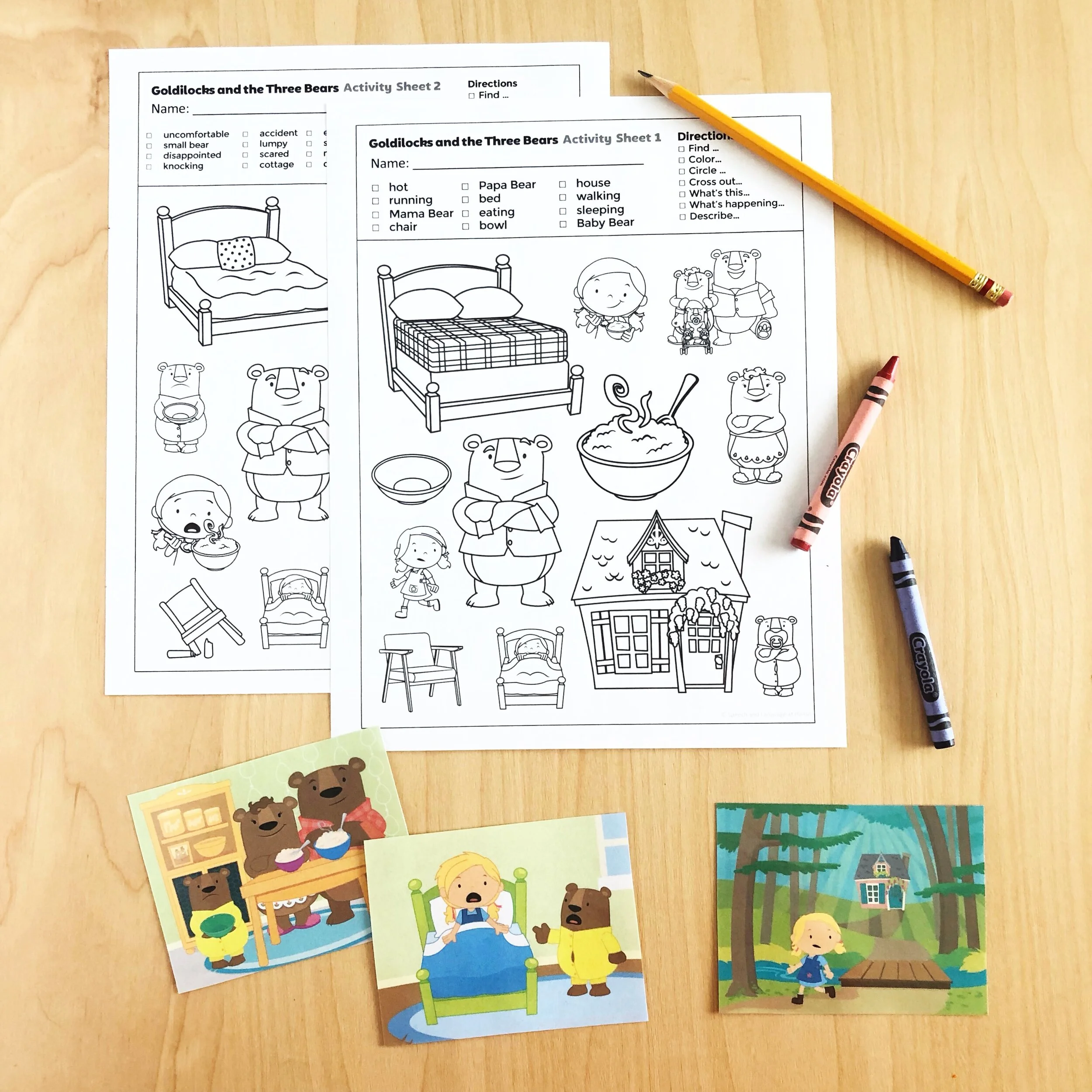 Wordless Fairy Tale Books and Activities Bundle for Speech Therapy Apraxia Articulation Language