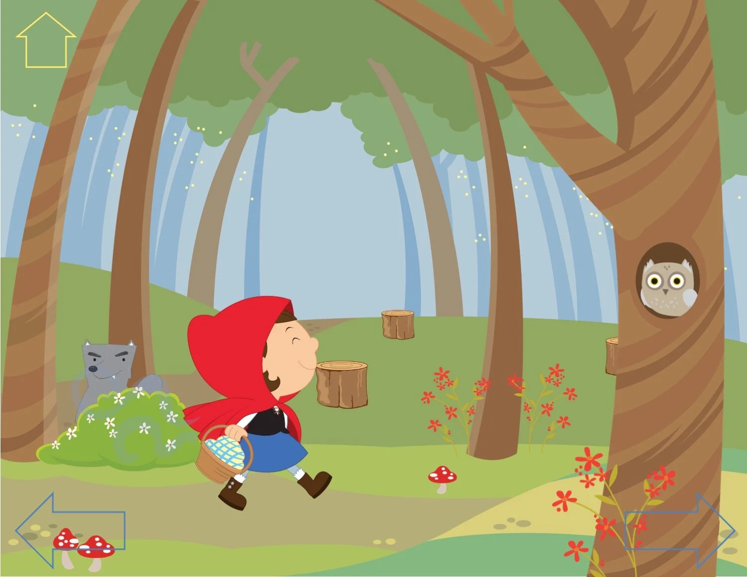 No Print Wordless Fairy Tales for preschool, kindergarten, and speech therapy little red riding hood