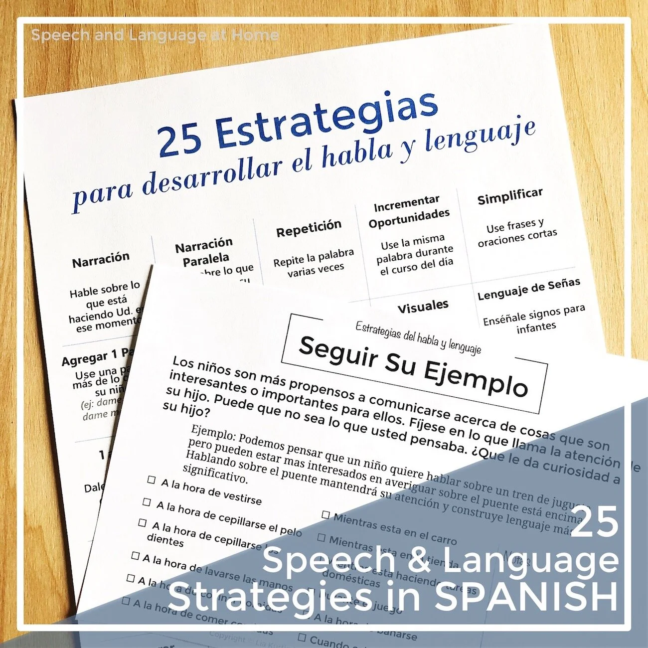25 Speech and Language Strategies (Spanish)