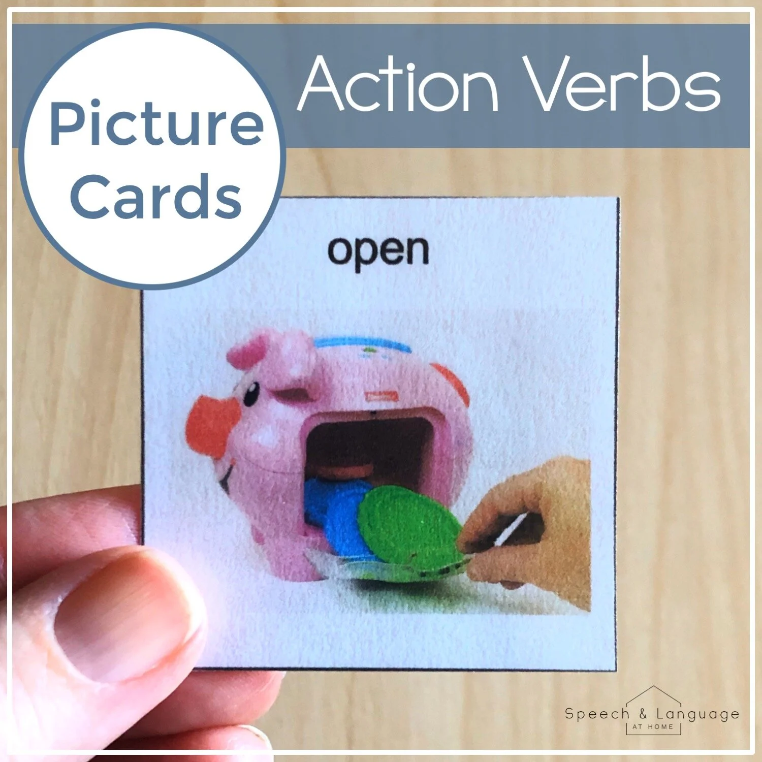 Action Verb Editable Picture Cards