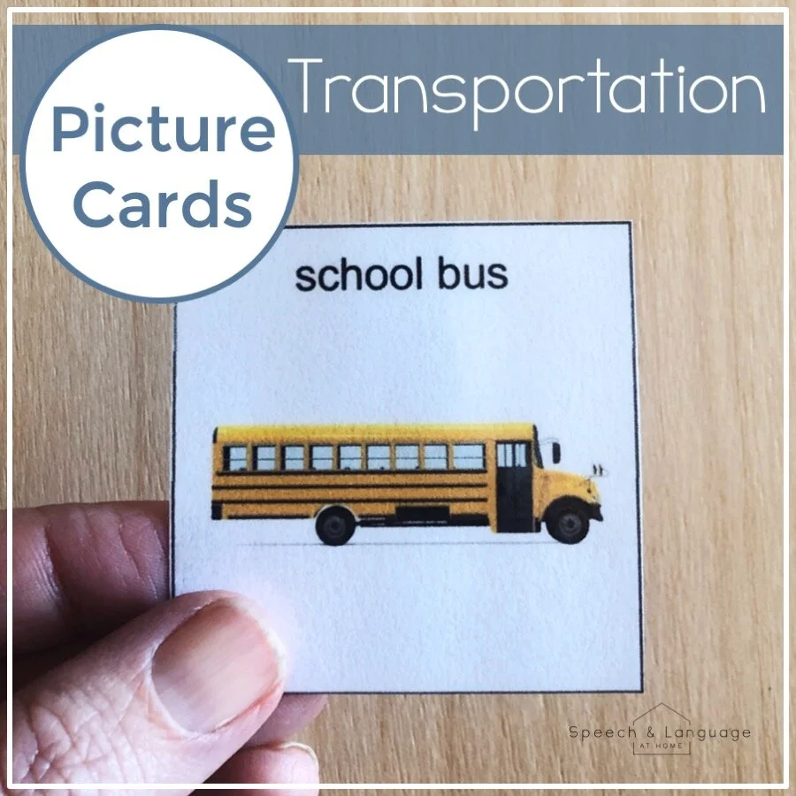 Transportation Editable Picture Cards