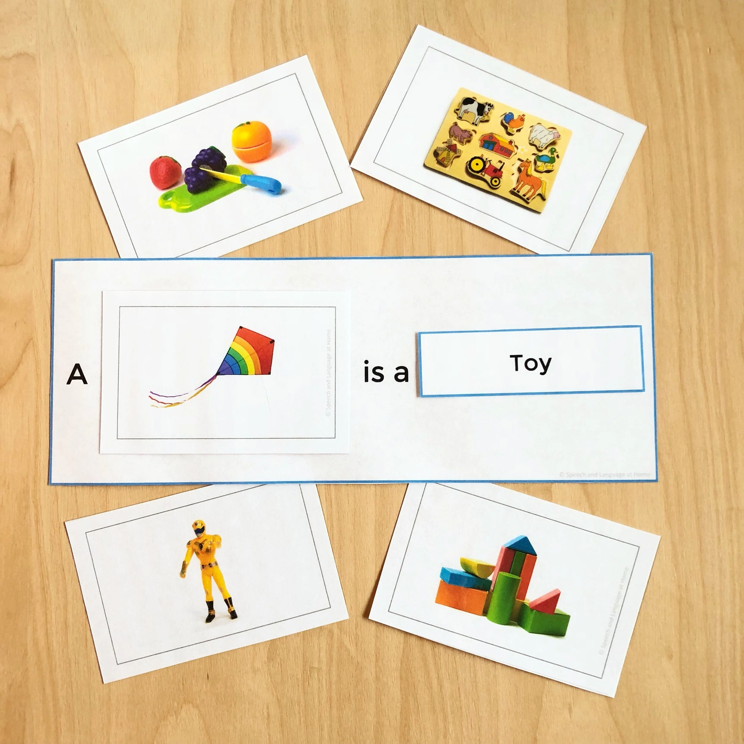 Category Speech and Language Photo Cards for speech therapy language development