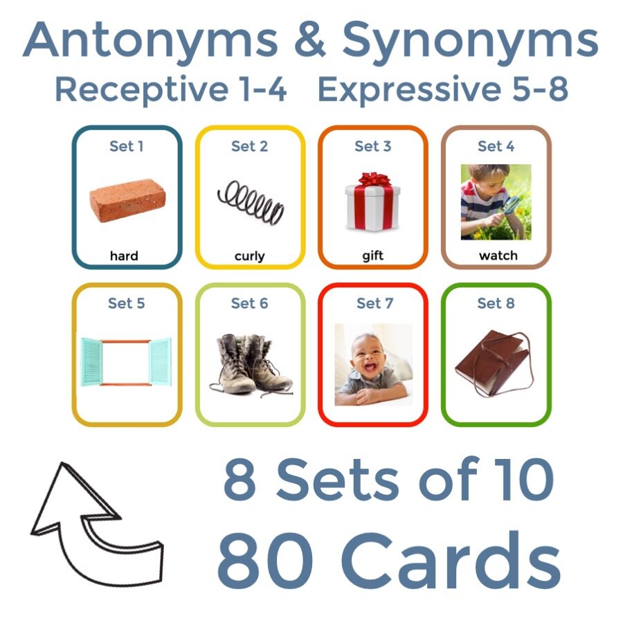 synonyms picture cards