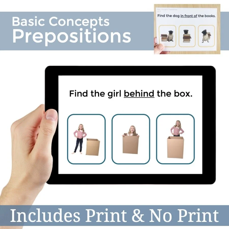 Basic Concepts for Prepositions Task Cards
