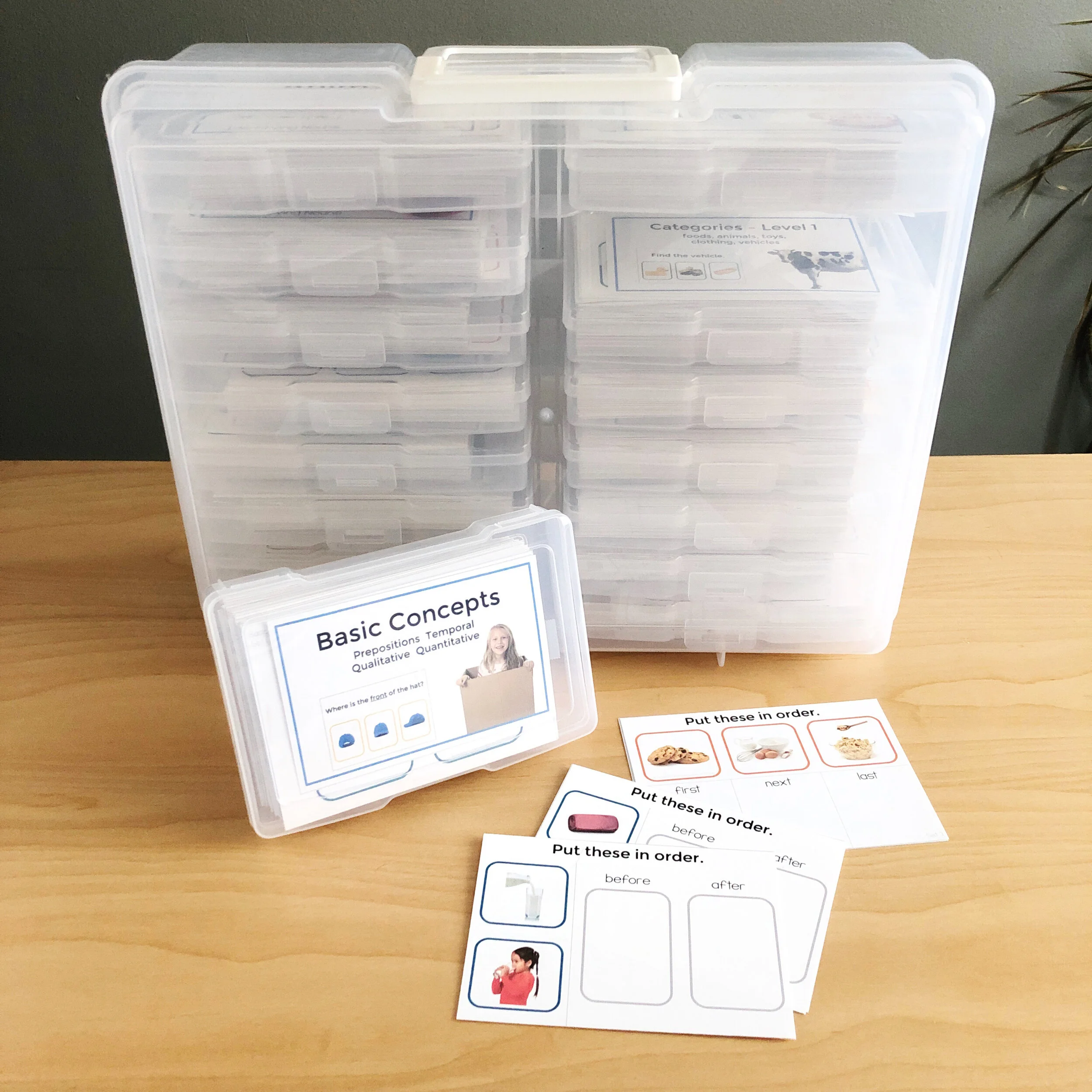Basic Concepts Speech Therapy Printable Temporal Sequencing Cards