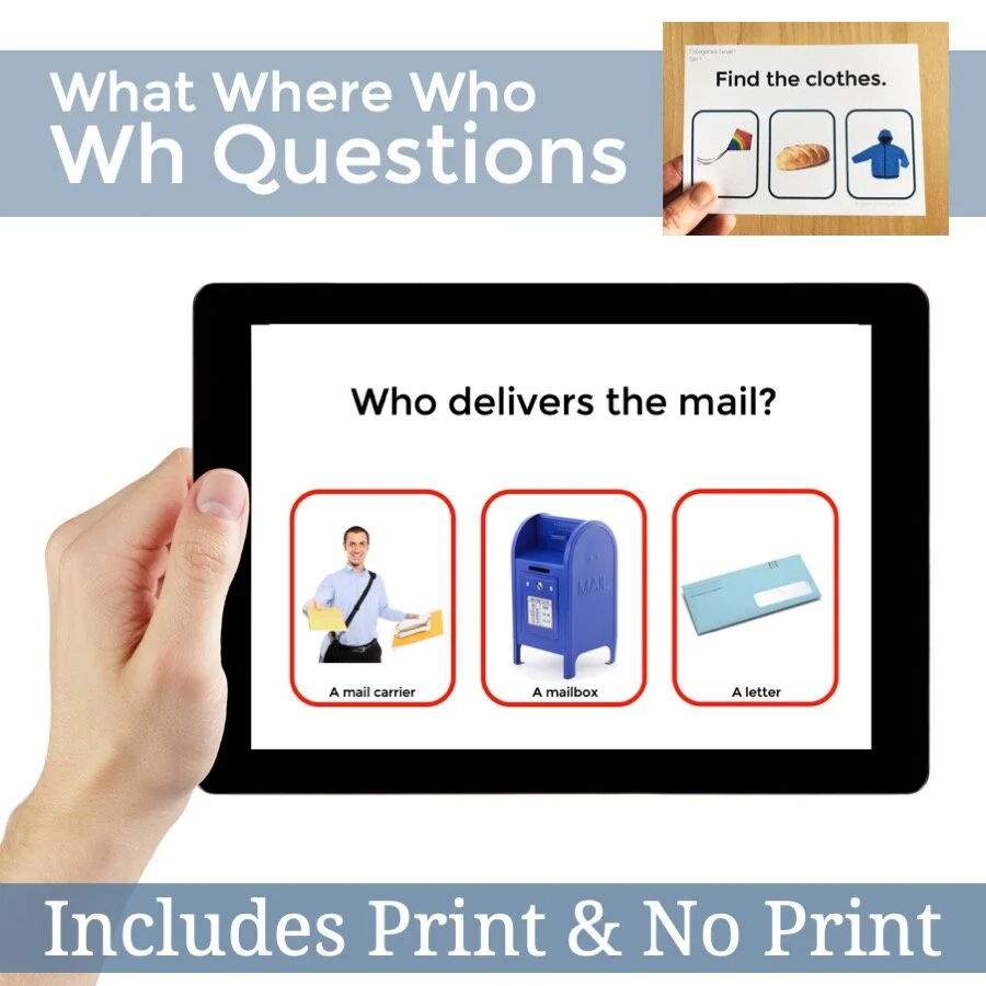 wh questions what where who digital pdf and printables prek kindergarten br br speech and language at home
