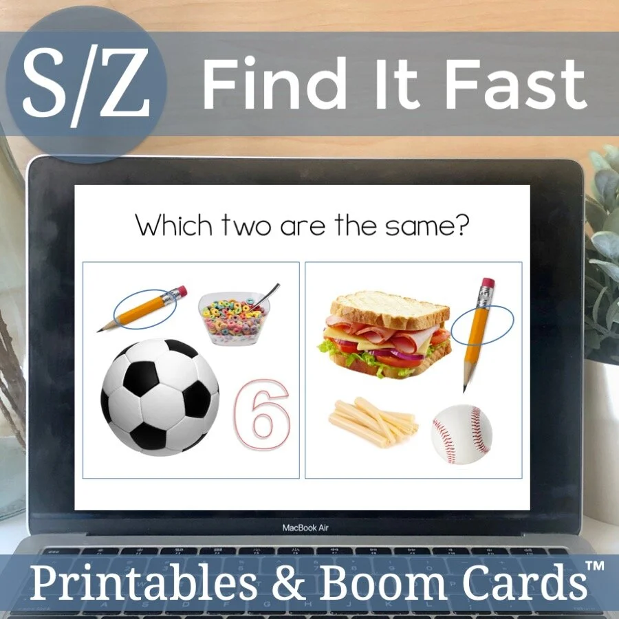 find it fast s z sound speech therapy game for language articulation and phonemic awareness speech and language at home
