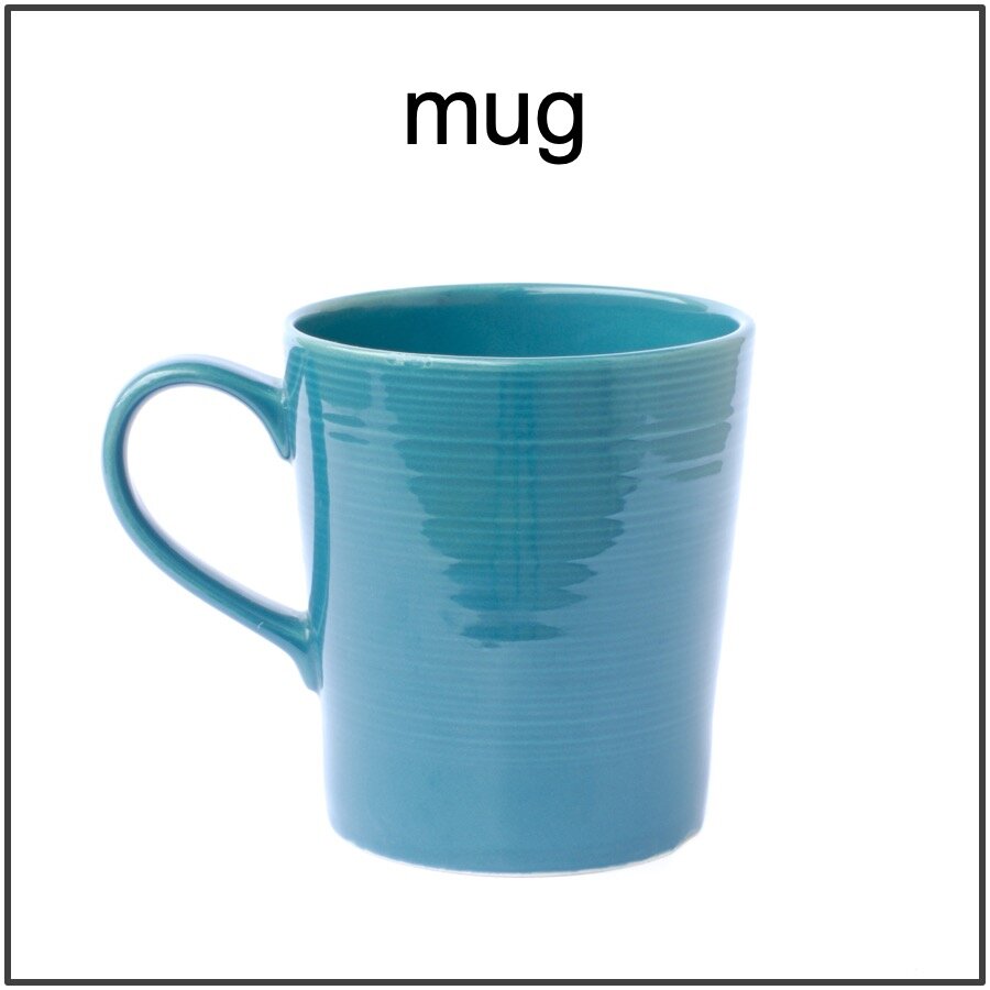 Picture card of a mug for final g word