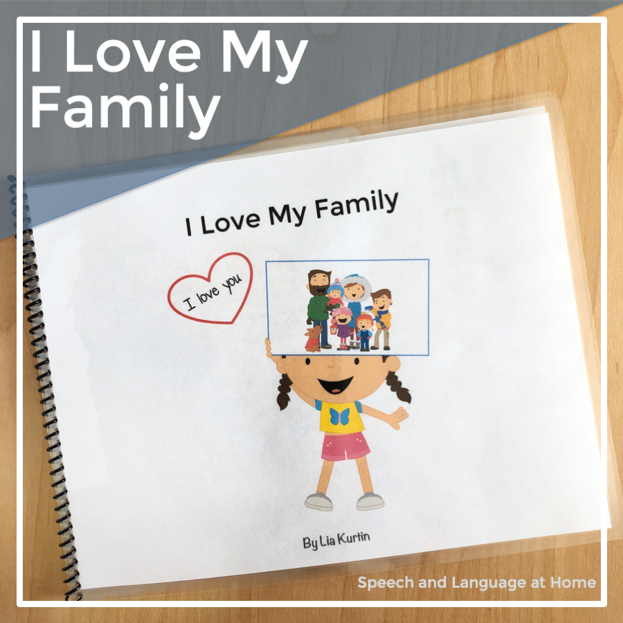 I Love My Family Core AAC Word Book for Speech Therapy