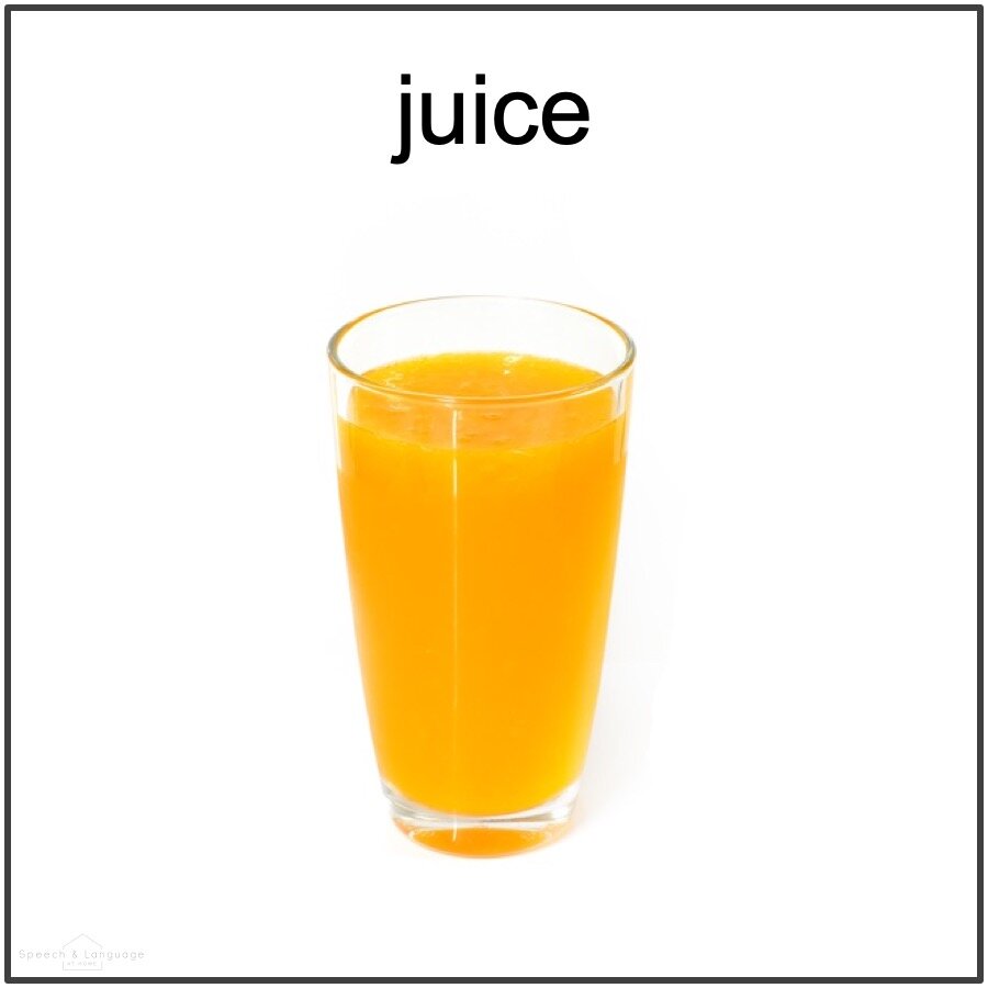 Picture card a glass of juice for final s word