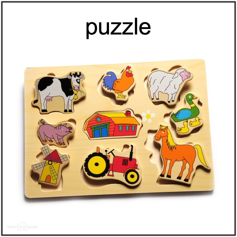 Picture card a puzzle for medial z word