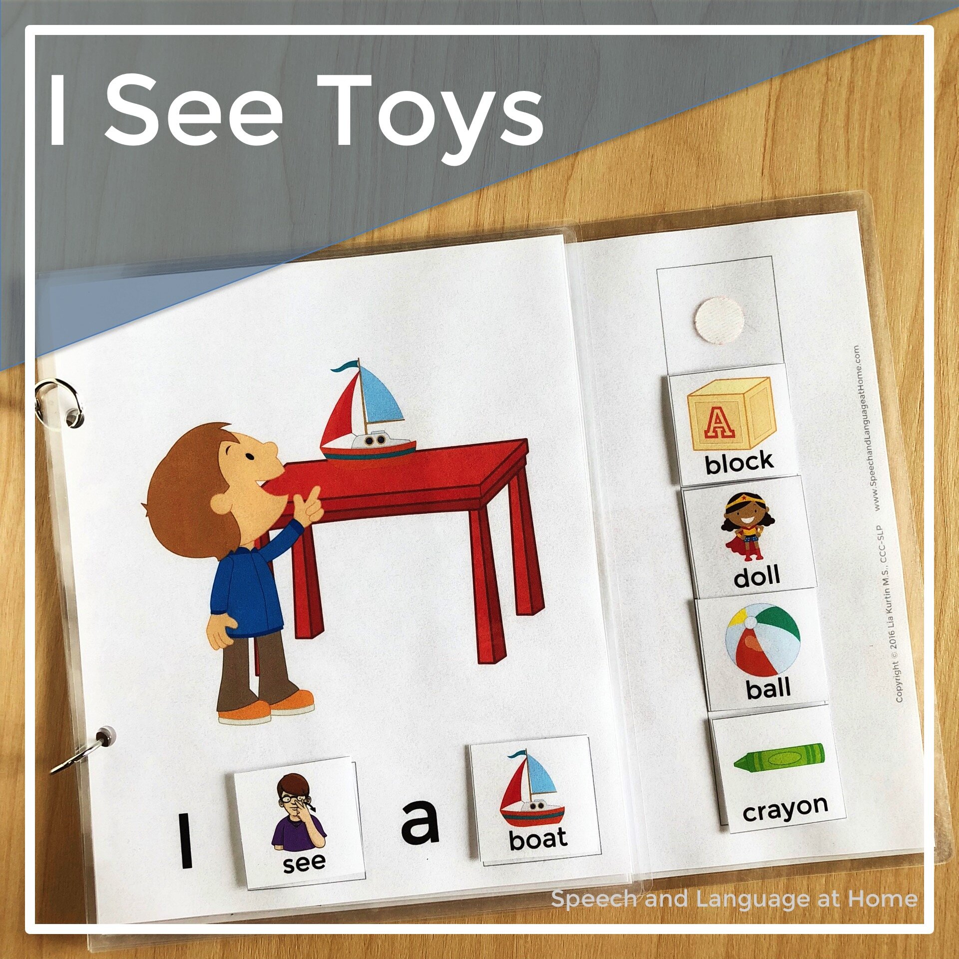 I See Toys AAC Core Vocabulary Speech Therapy Books