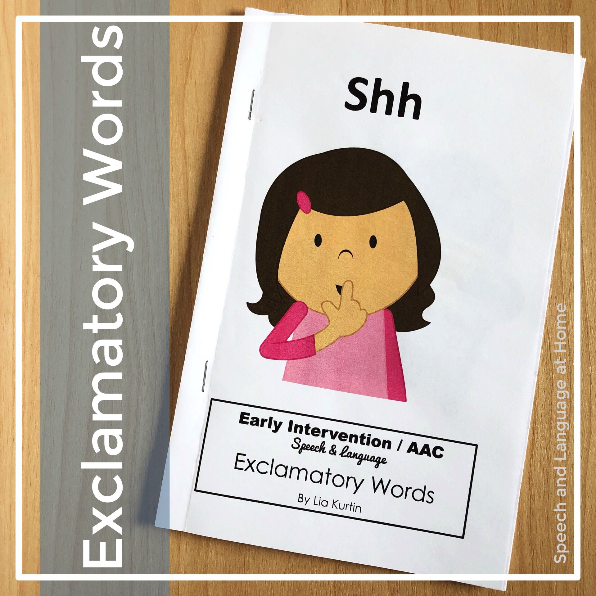 Shh Exclamatory Words Speech Therapy Book
