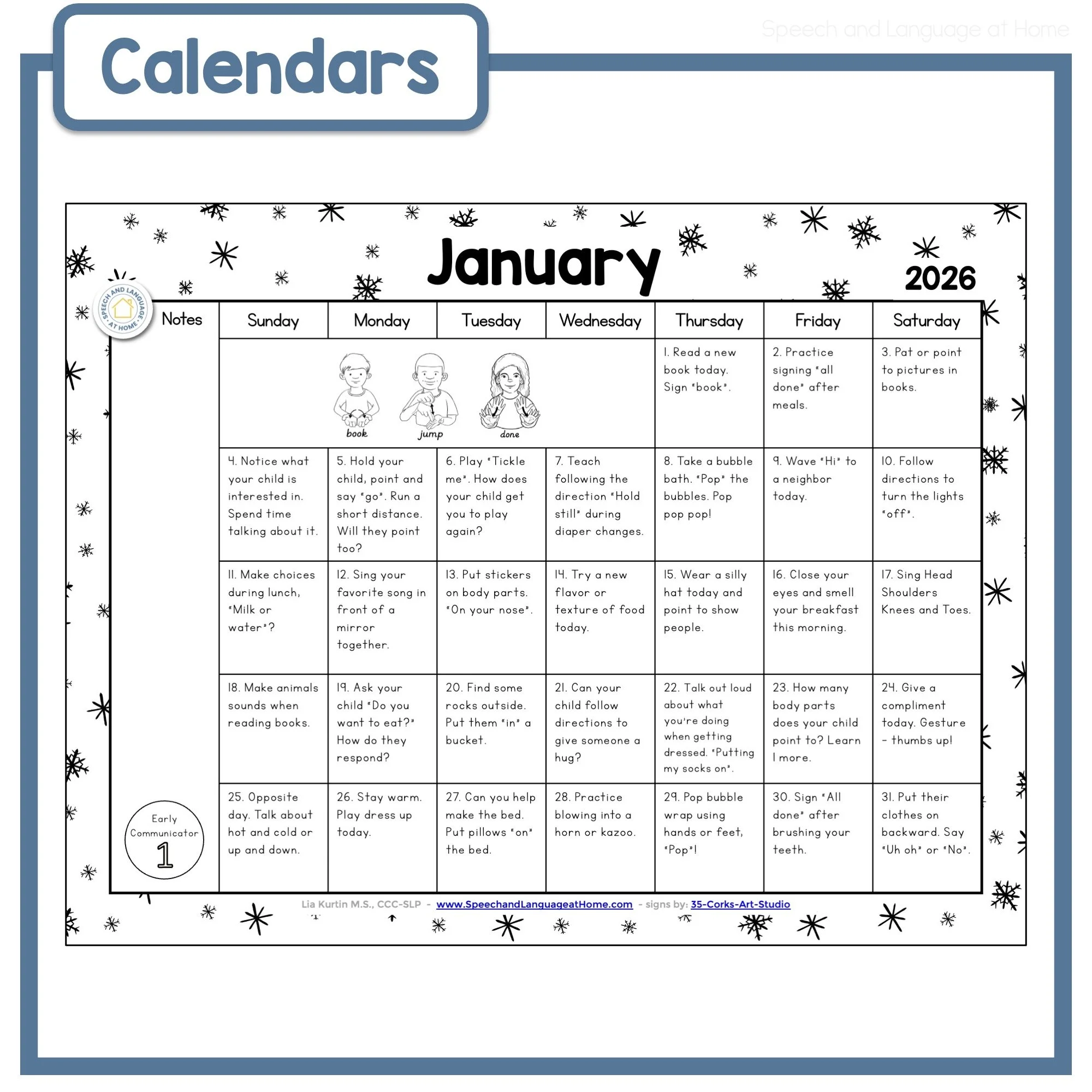 A Simple Daily Language Routine for Families (Free Monthly Language Calendar)