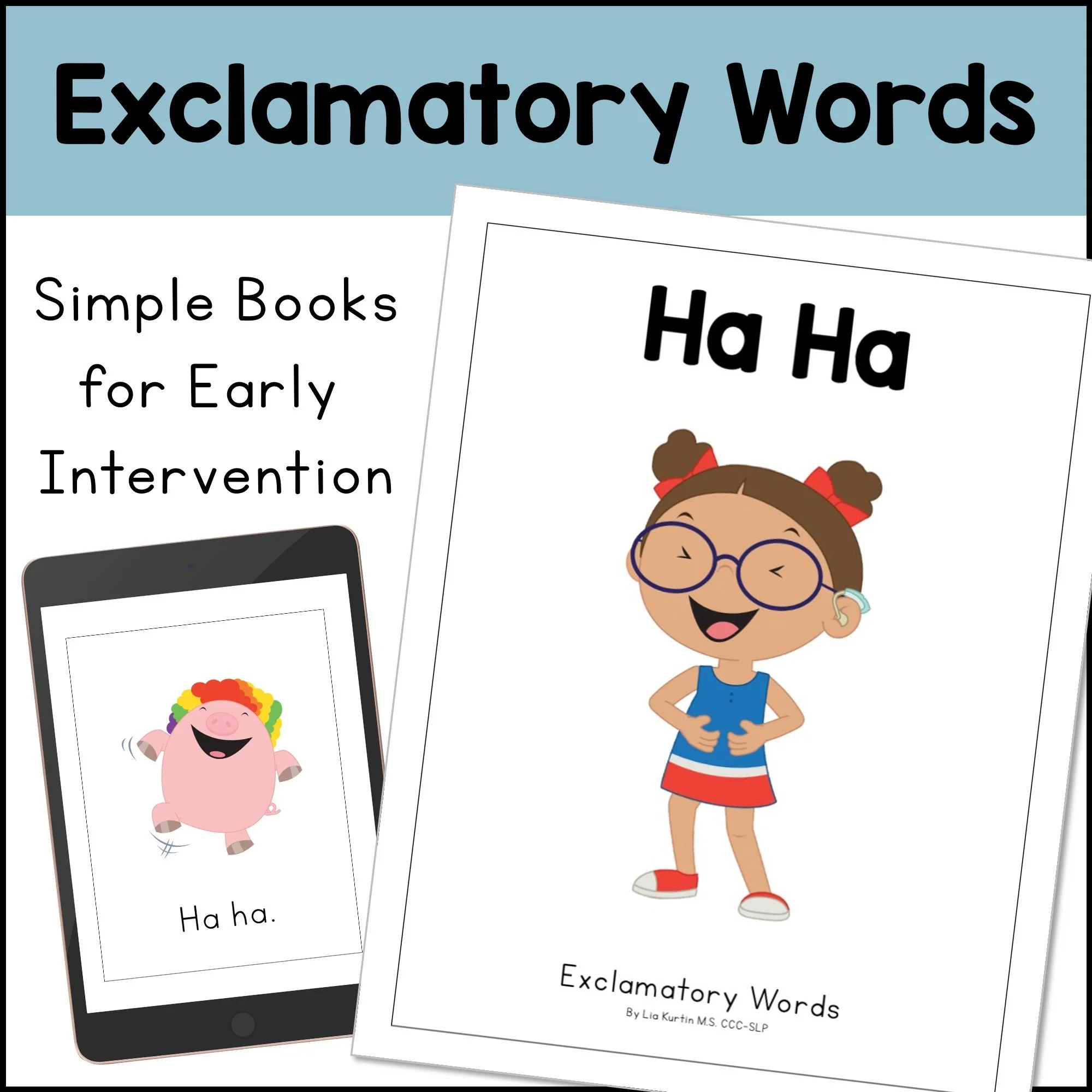 Exclamatory Word Book Ha Ha. Simple Books for Early Intervention.