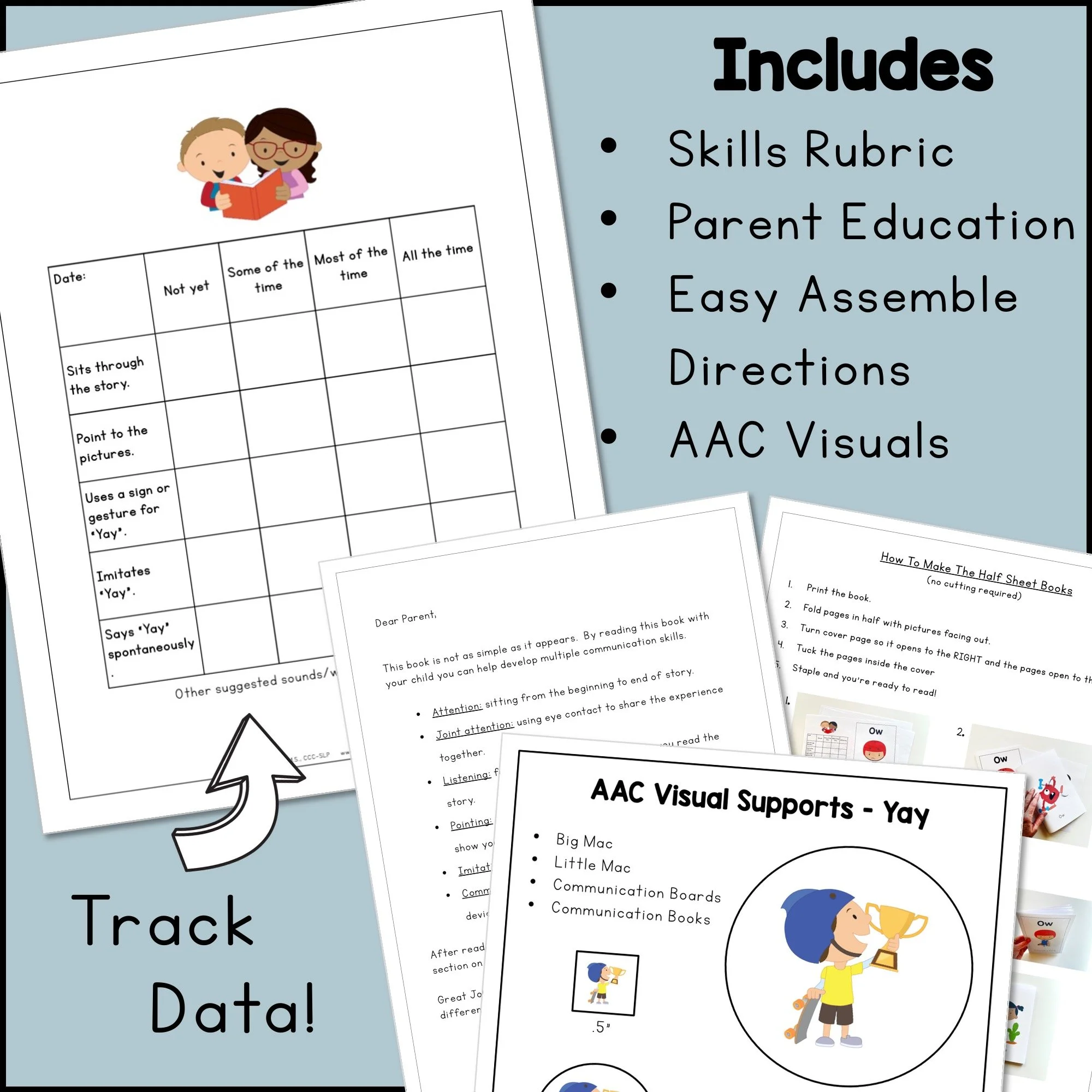 Exclamatory Word Book Shh. Simple Books for Early Intervention.