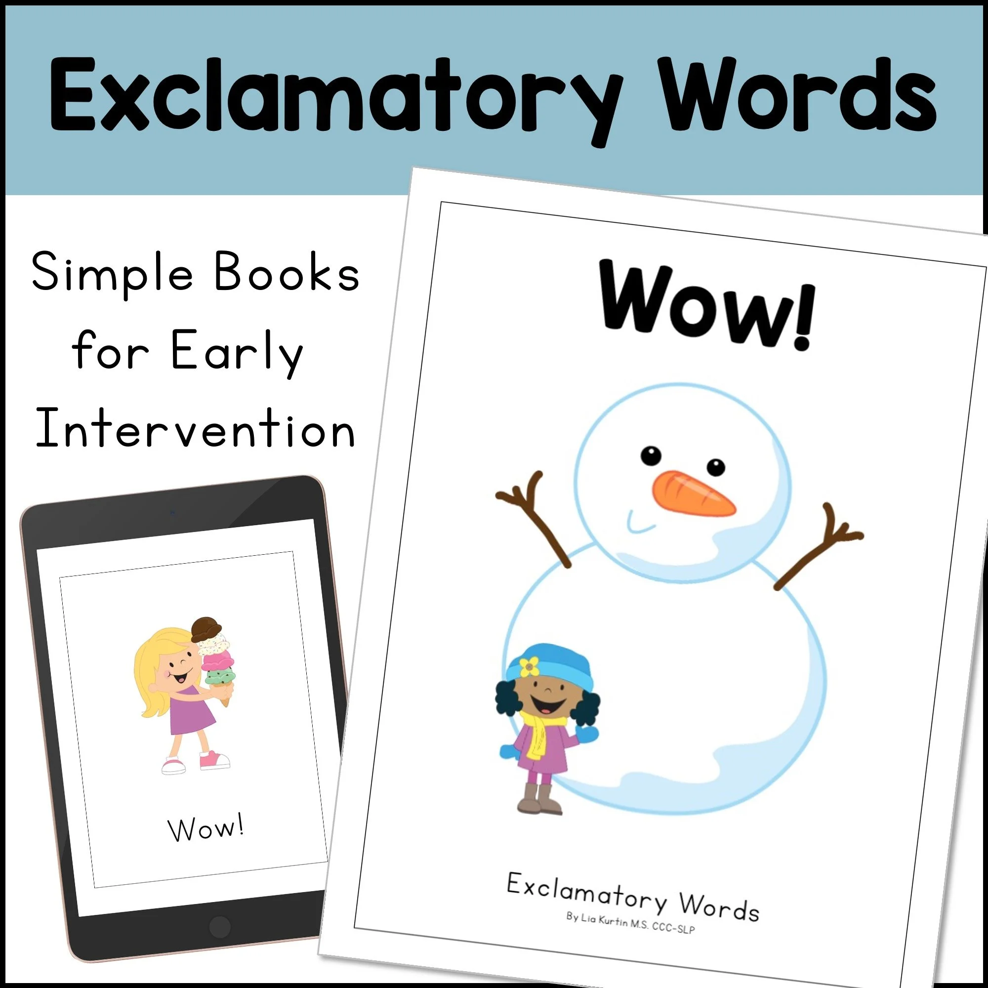 Exclamatory Word Book Wow. Simple Books for Early Intervention.