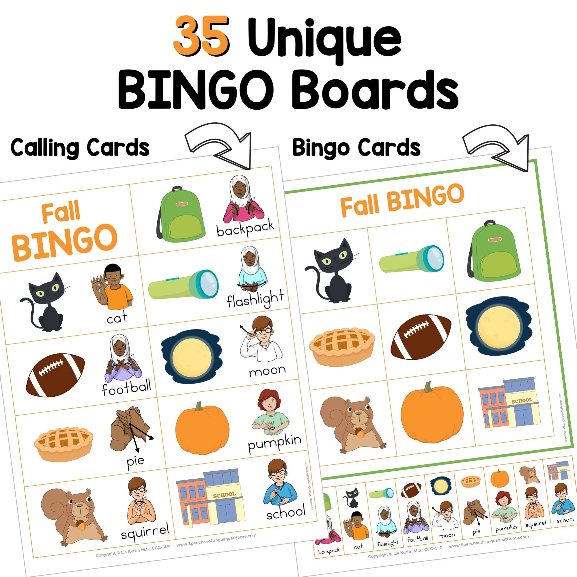 fall-bingo-game-slp for Free Printable Fall Bingo Cards For Large Groups Fall Bingo Game — SLP for Free Printable Fall Bingo Cards For Large Groups