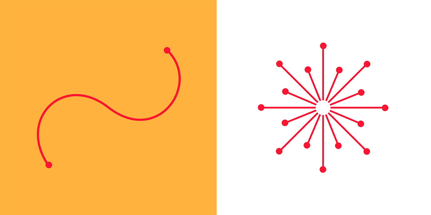 The geometric patterns, icons, and design elements were designed with motion in mind for future applications