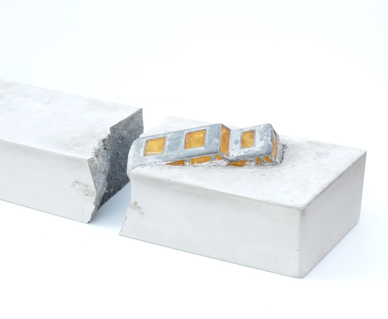 'GREYHOUND' 2016 Concrete and Greyhound bus 10 x 5 x 2 cm