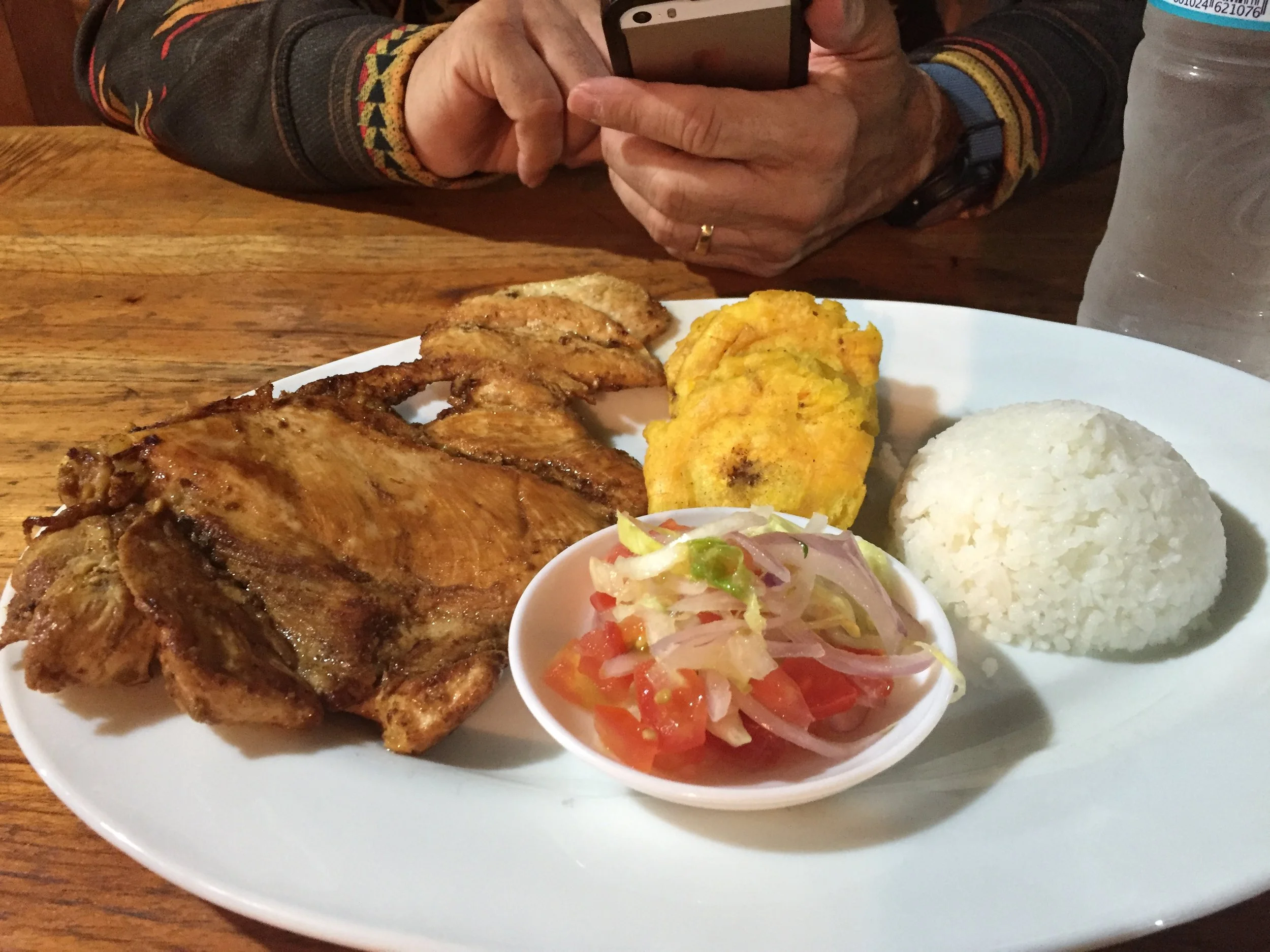 Our shared meal for $7 without Frank's beer