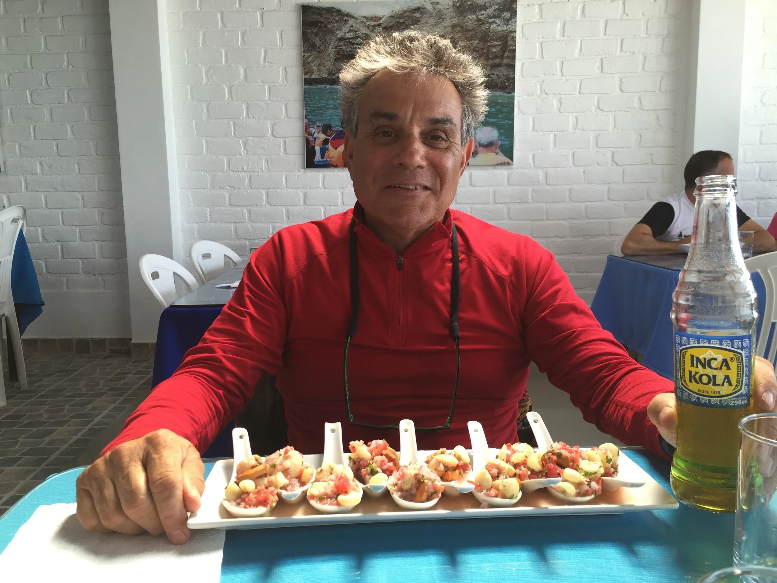 Frank with Ceviche and INCA GOLD