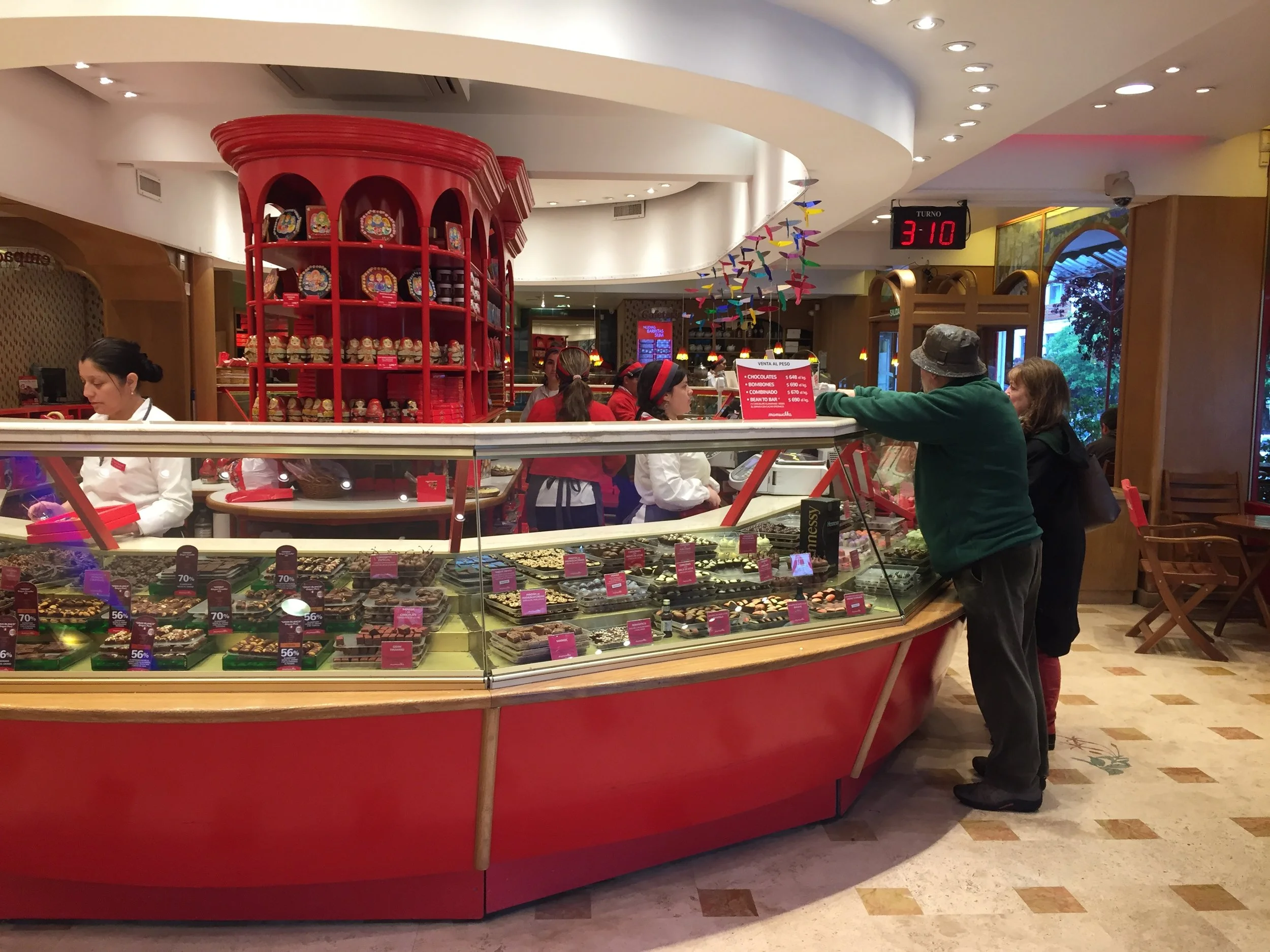 One of the many chocolate shops