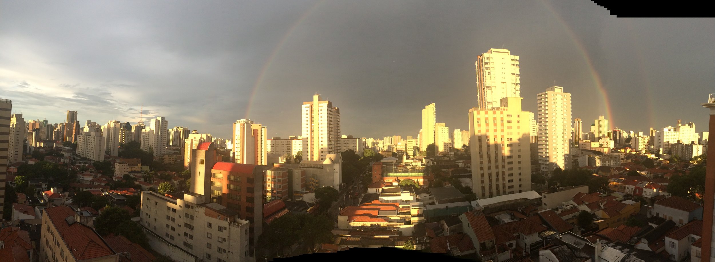 The view from our Airbnb after a rain shower