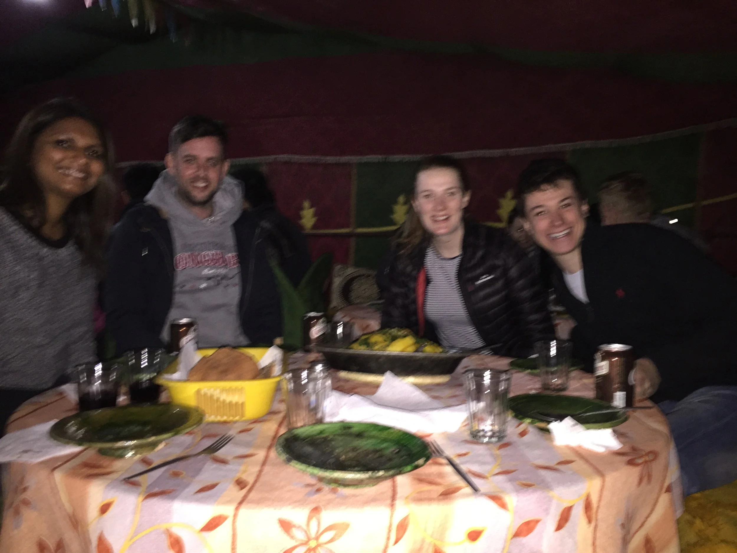 Dinner with our travel mates