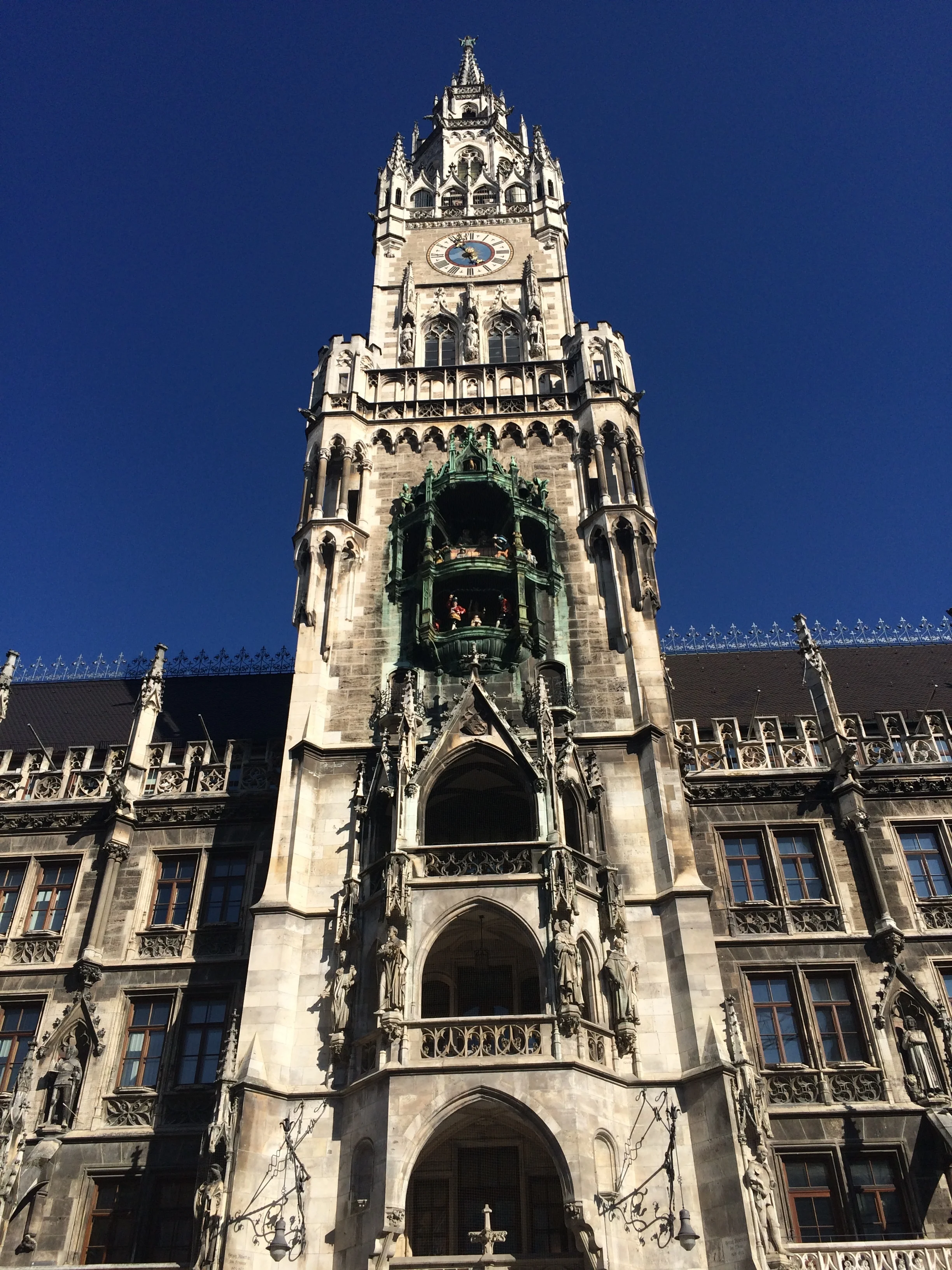 The Glockenspiel - Part of the city hall. The "dancers" perform on the hour